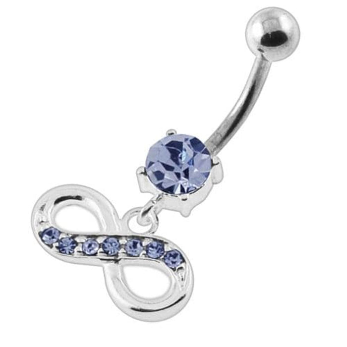 Jeweled Infinity Navel Belly Button Piercing