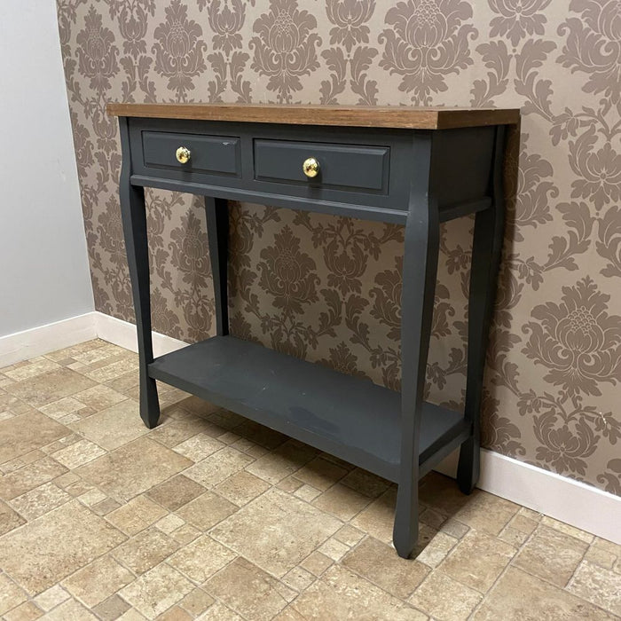 Premium 2 Drawer Wooden Console Table - High-Quality Craftsmanship - 80cm Length