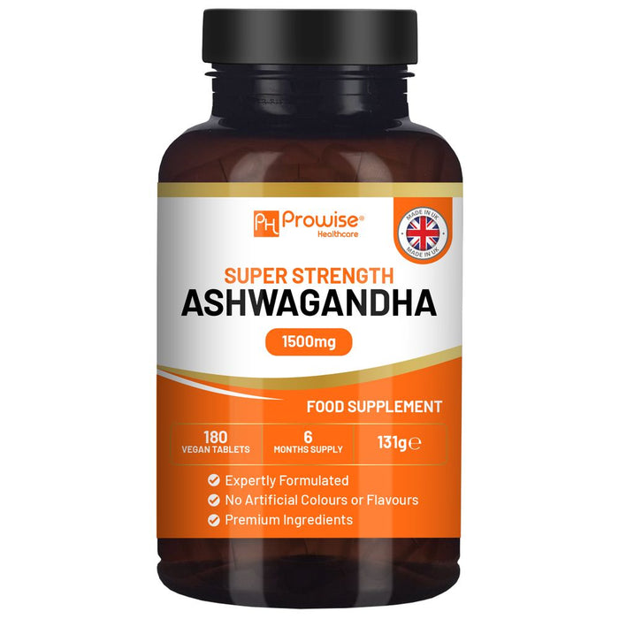 Ashwagandha 1500mg 180 Vegan Tablets | 6 Months’ Supply