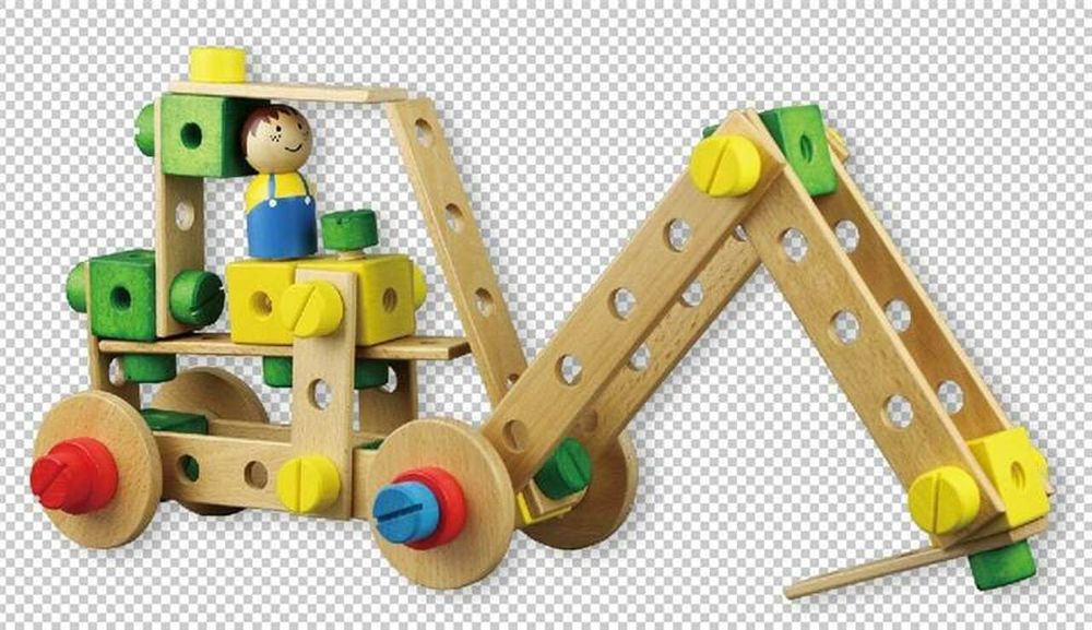 Lelin Wooden Building Toy - Boost Imaginative and Creative Skills in Kids - 92 Piece Construction Kit