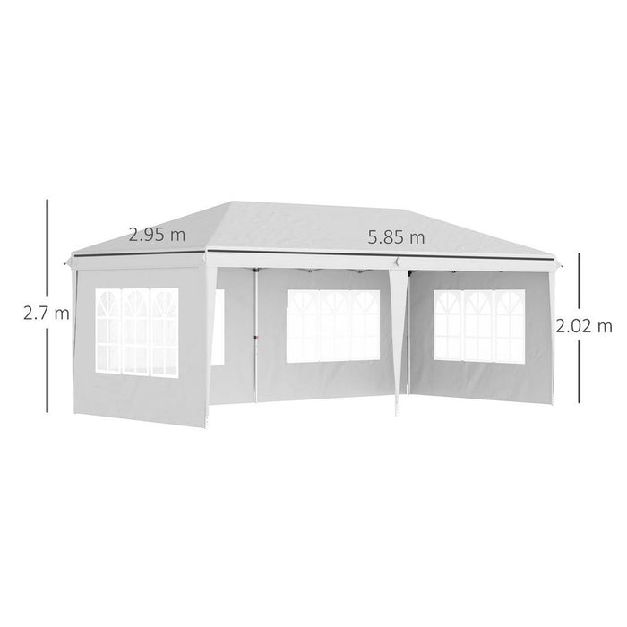 Premium Quality 3x6m Gazebo Marquee Tent with Storage Bag - Ideal for Parties and Events