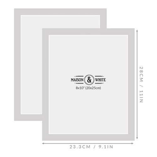 Assorted Photo Frames - Set of 10 White | M&W