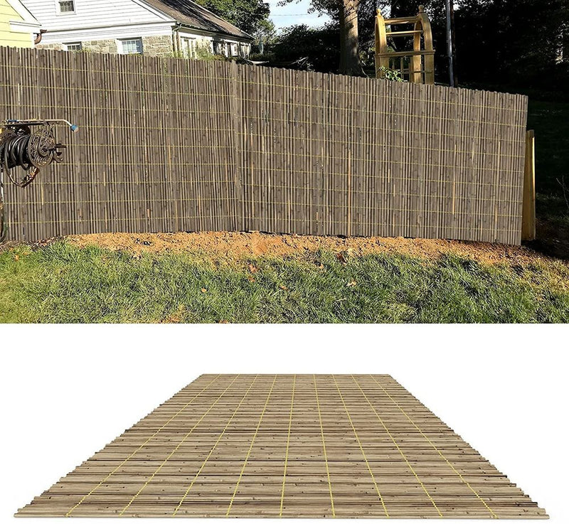 Bamboo Privacy Reeds Premium Bamboo Reed Fence (9-10mm) - Shade, Privacy, and Wind Shelter ...