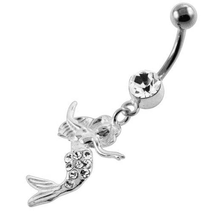 Dancing Mermaid Navel Belly Button Piercing