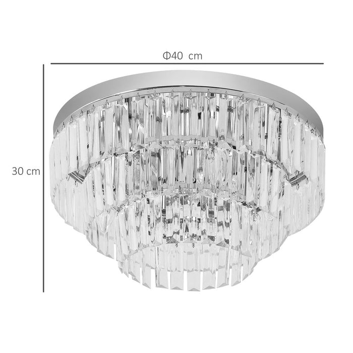 Premium Crystal Ceiling Lamp - 7 Lights, Elegant Chandelier - High-Quality Fixture for All Decor - Professional Seller