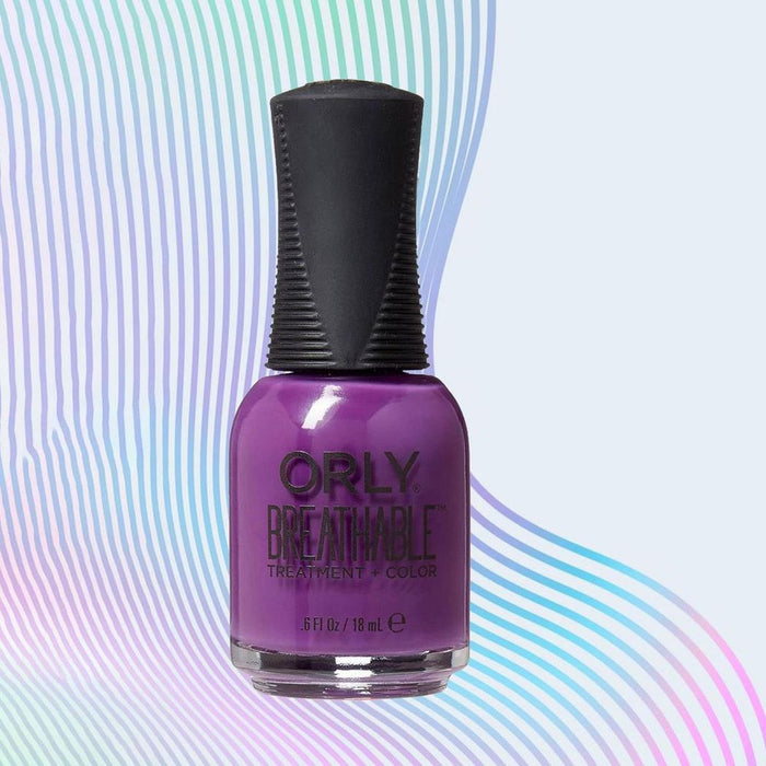 Orly Nail Polish Breathable Treatment + Colour - Purple, 18ml