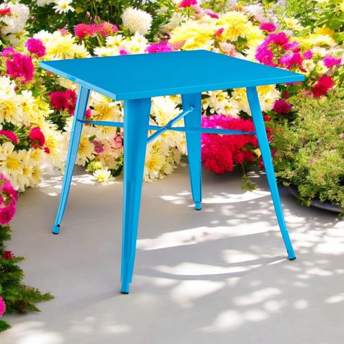 80X80X76CM BLUE METALTABLE