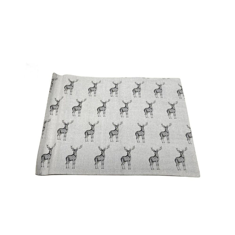 Premium Quality Grey Stag Print Fabric Place Mats