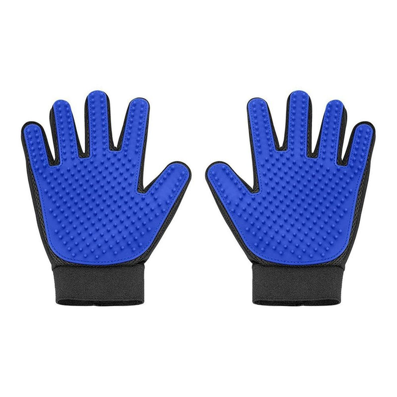 Cat And Dog Grooming Gloves 1 Pair - Blue