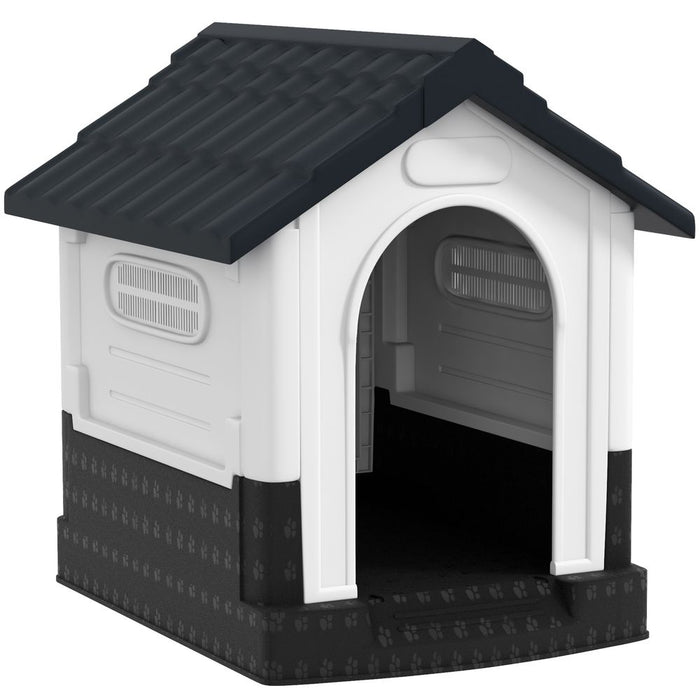 PawHut Dog Kennel for Outside, for XS Dogs, 64.5 x 57 x 66cm, Grey