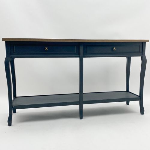140CM WOODEN 2 DRAWER CONSOLE TABLE
