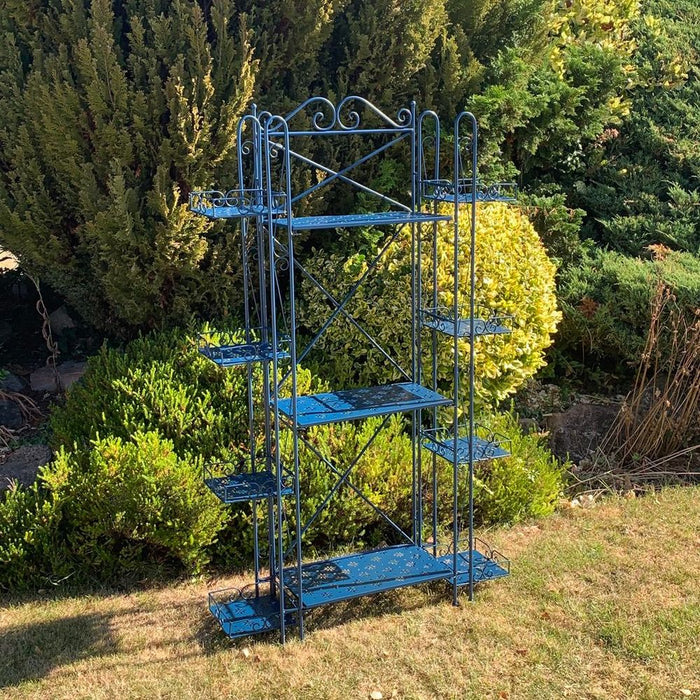 Premium 150CM Blue Metal Shelf Unit - Easy Assembly, Plant Stand - Powder Coated