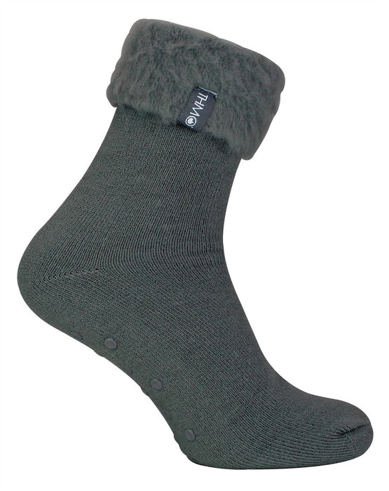 THMO - Mens Plain Slipper Bed Socks