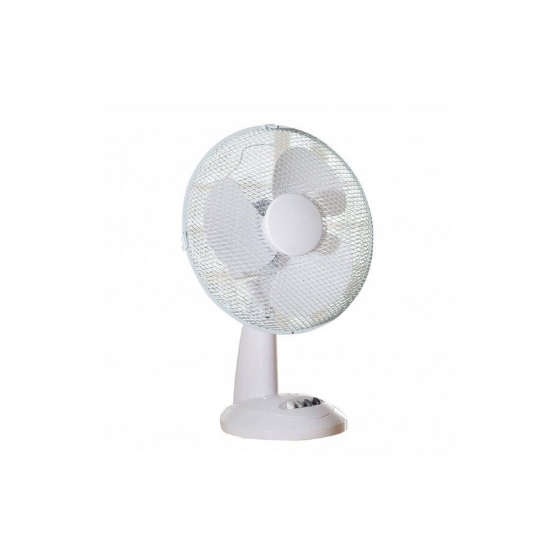 Daewoo 12" White Desk Fan - Stay Cool with Powerful Airflow - 3 Speed Settings - Ideal for Home or Office