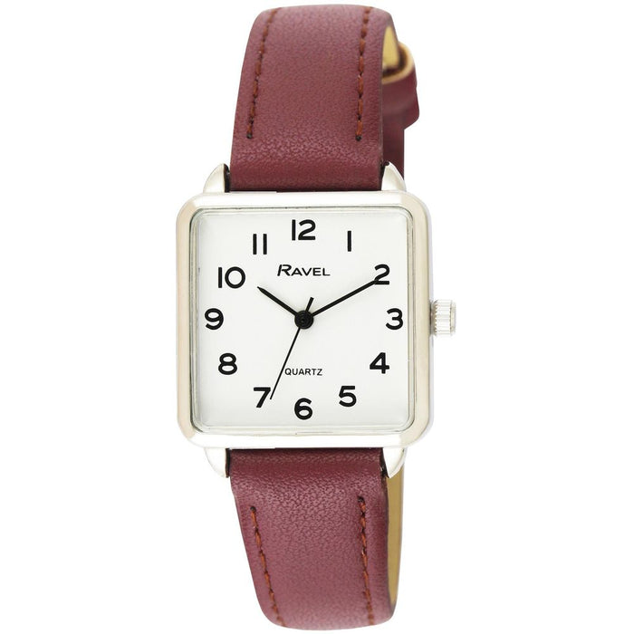 Ravel Women's Rectangular Fashion Watch R0139 - White Face, Multiple Colors