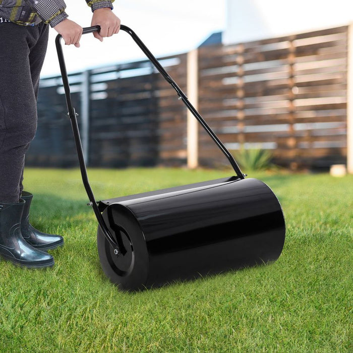 DURHAND Heavy Duty Garden Roller - 46L Water & Sand Filled - Quality Steel Construction