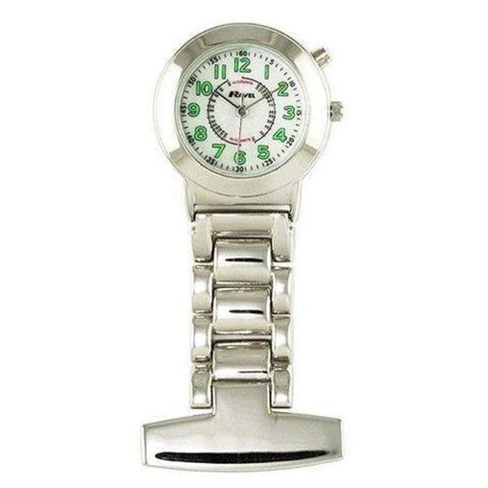 Ravel Nurses Watch with EL Backlight - Silver R1101EL