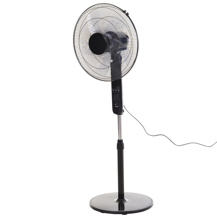 High-Powered RC Oscillating Floor Fan, 3 Speeds & 7.5-Hour Timer, Premium Quality, Remote Control Included