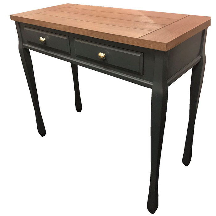 Stunning 90CM Wooden 2 Drawer Hall Table - High-Quality, Hand-Finished Design