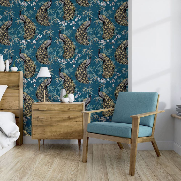 Opulent Peacock Teal & Gold sw12: Luxurious, High-Quality Decor