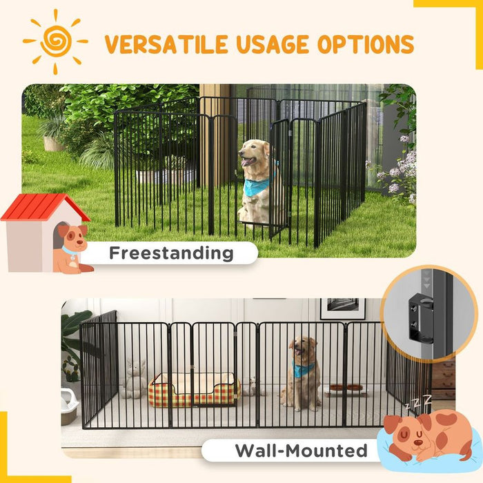 PawHut 100cm 8 Panel Heavy-Duty Dog Playpen - Create a Safe Haven for Your Small to Medium Dogs in Any Space!