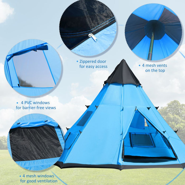 High-Quality 6-7 Person Large Family Camping Tent with Carrying Bag