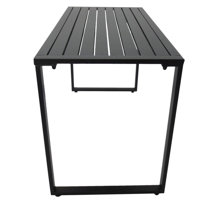 Premium Outsunny 3-Pc Metal Table & Bench Set - Black | Superior Quality Guaranteed | Transform Your Garden Instantly