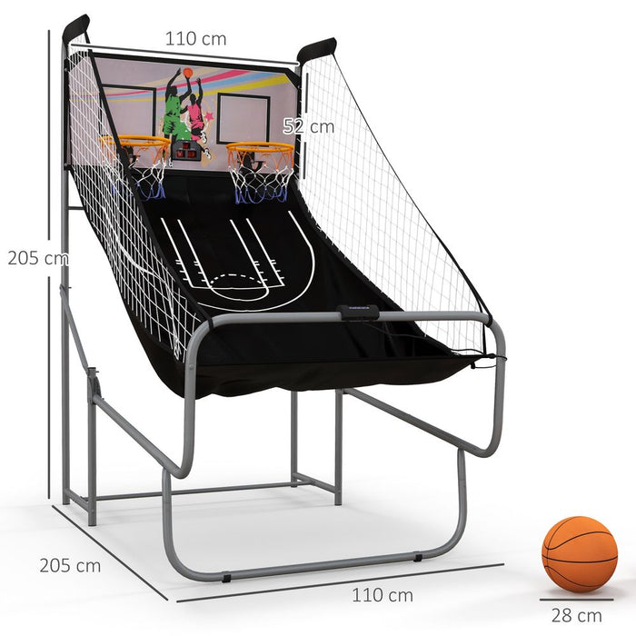 Basketball Arcade Game with Double Hoops, Electronic Scorer - Endless Fun for All Ages!