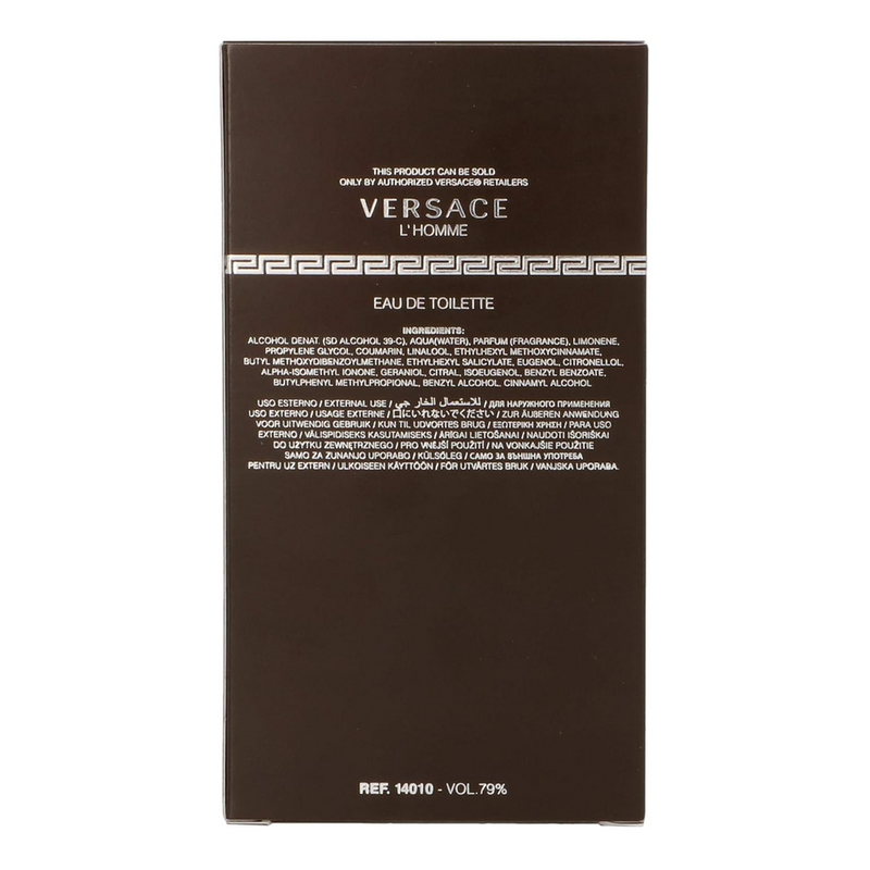 Versace L'Homme Eau De Toilette Spray 100ml