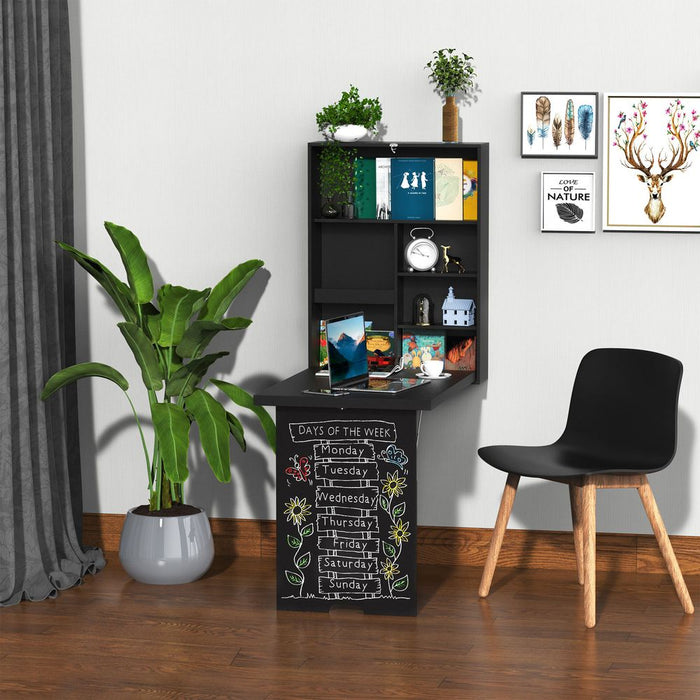 Folding Wall-Mounted Drop-Leaf Table - Multifunction Black - Quality Guaranteed