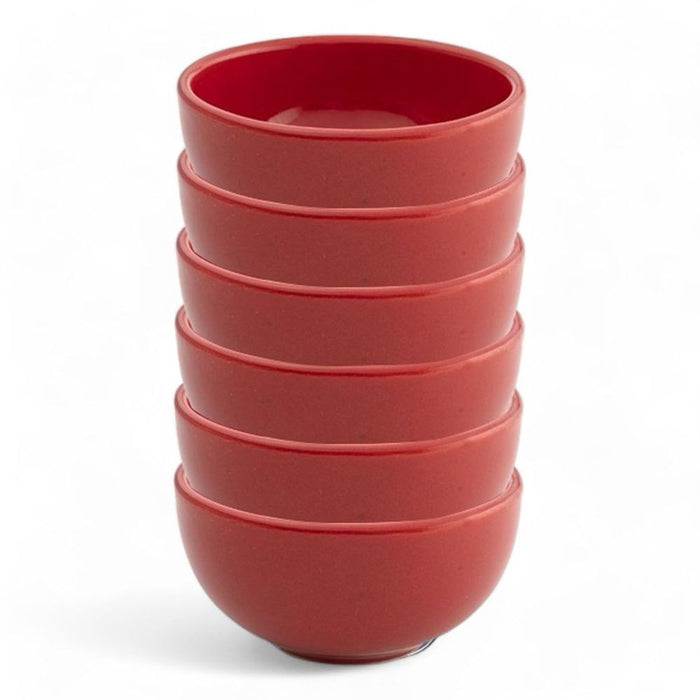 Ceramic Snack&Dip Bowl Matrix Red 8cm