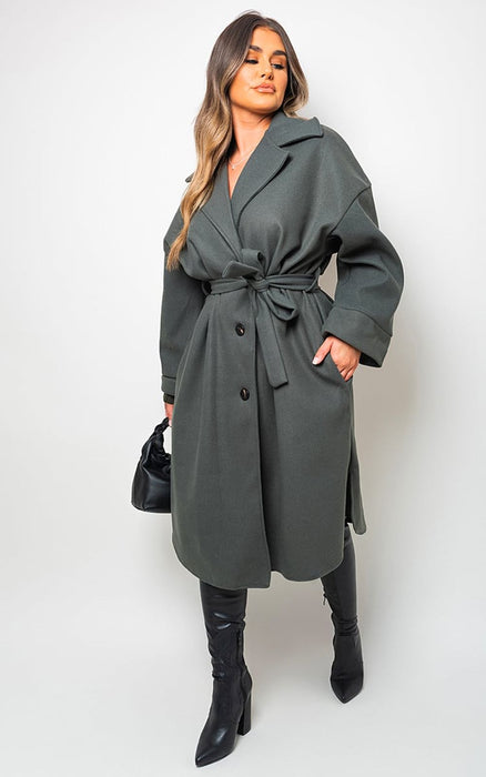 Giana Oversized Belted Trench Coat - Effortless Elegance, All-Weather Versatility!