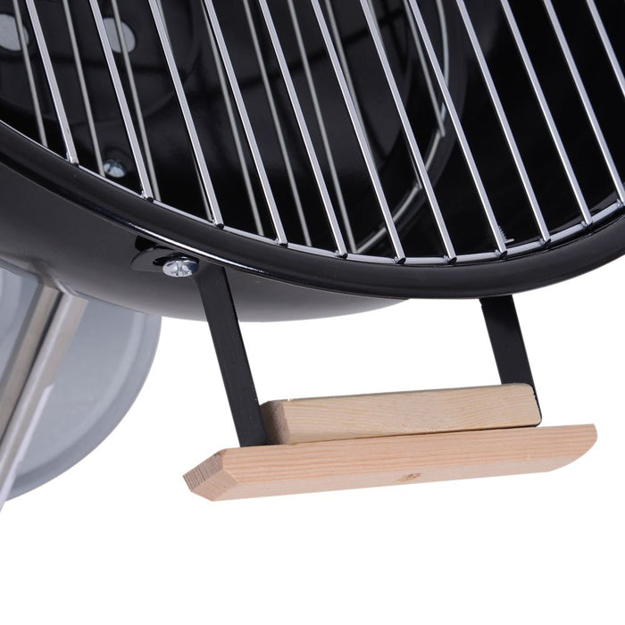 Outsunny BBQ Grill, 85H cm - Durable Steel Construction, Porcelain Enamel Lid, Air Vents, Generously Sized Grill, One-Touch Cleaning System