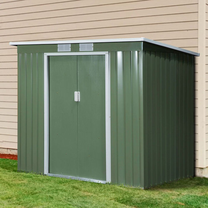 Garden Storage Shed - Durable, Sloped Roof, Outdoor Equipment Tool Storage - 213x130x173cm