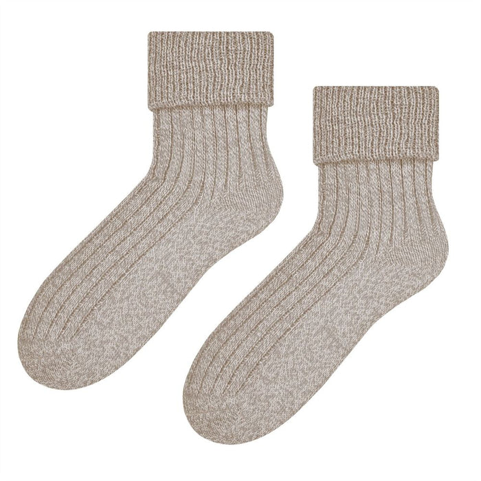 Ladies 1 Pair Wool Turnover Bed Socks by Steven