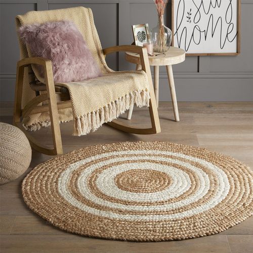 Altrincham Bleached Jute 120x120cm Circle Rug