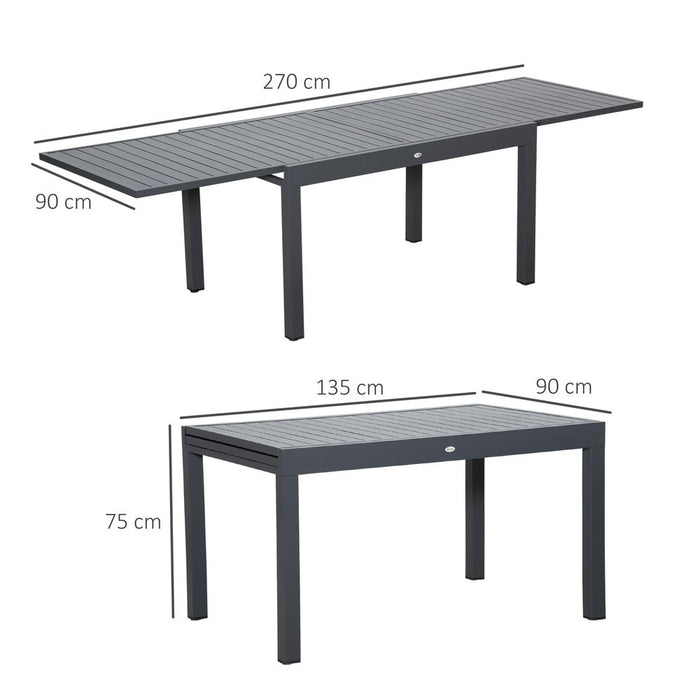 Premium Extendable Garden Table - Perfect for Outdoor Dining & Entertaining - Durable & Stylish - Seats 10 - Multiple Colors