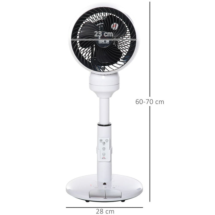 Air Circulator Fan 3 Speed 3 Mode, Oscillation Tilt, Height Adjust Black/White