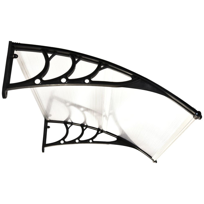 Clear Polycarbonate Curved Awning - 75x120x23 cm - UV Resistant - High Quality