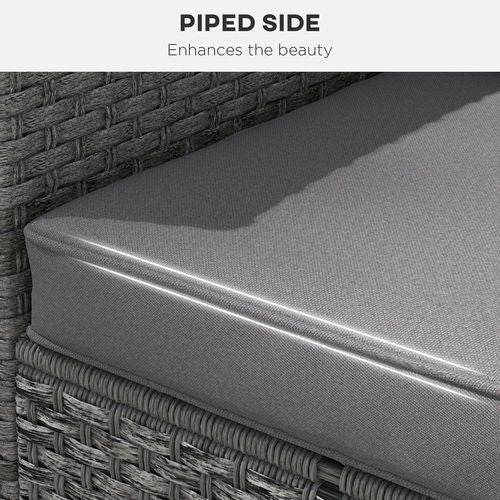 Outsunny One-piece Outdoor Back and Seat Cushion for Garden, Charcoal Grey