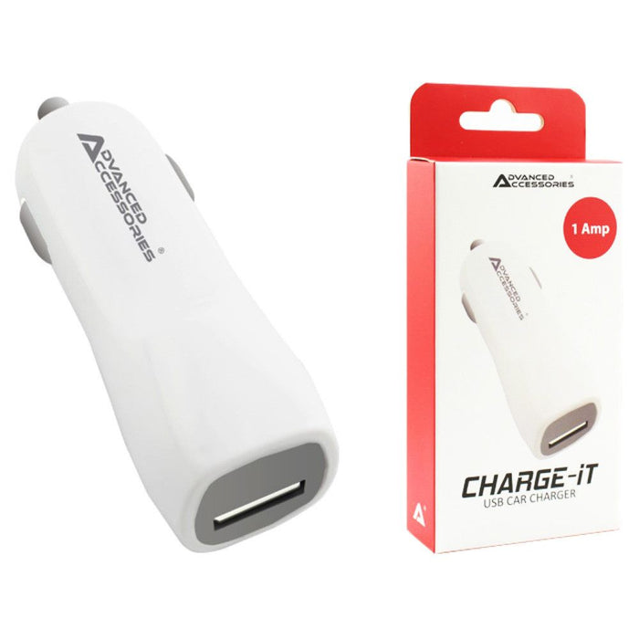 AA CHARGE-IT USB Car Charger-White