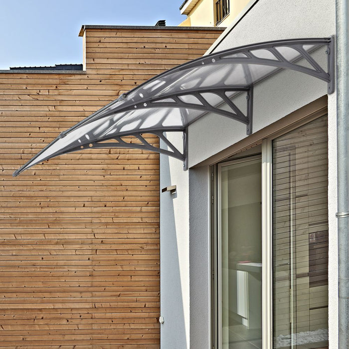 Premium Clear Door Canopy - Rain & Sun Shelter - UV Resistant - Easy Mounting