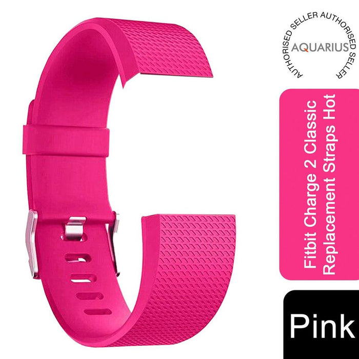 Fitbit Charge2 Classic Replacement Straps, Adjustable Metal Clasp, HotPink