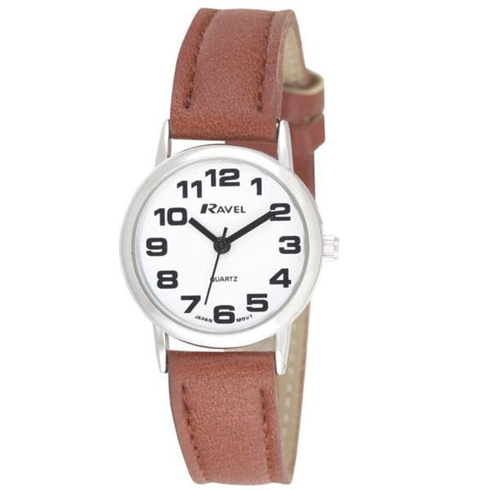 Ravel Ladies Classic Faux Leather Strap Watch R0105L - Multiple Colors Available