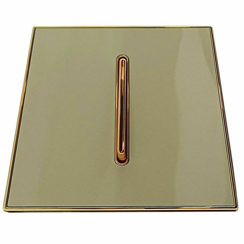 LEDSone Industrial Vintage Gold Wall Light Switch - High Quality, Screwless Design