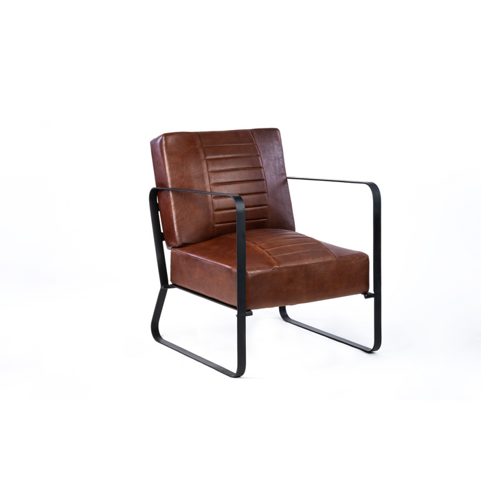 Premium Leather Chair - Industrial Style - 74CM Height