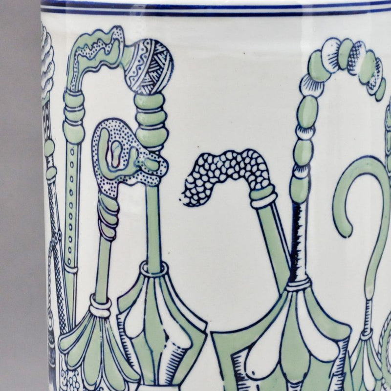 AcaciaHome 18" Bunch of Grapes Floral Ceramic Umbrella Stand