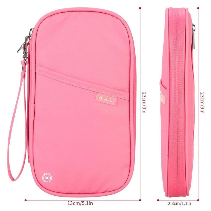 VINSANI Pink Deluxe Passport Org - RFID, Water Resistant, Gift-Worthy - Perfect Travel Companion!