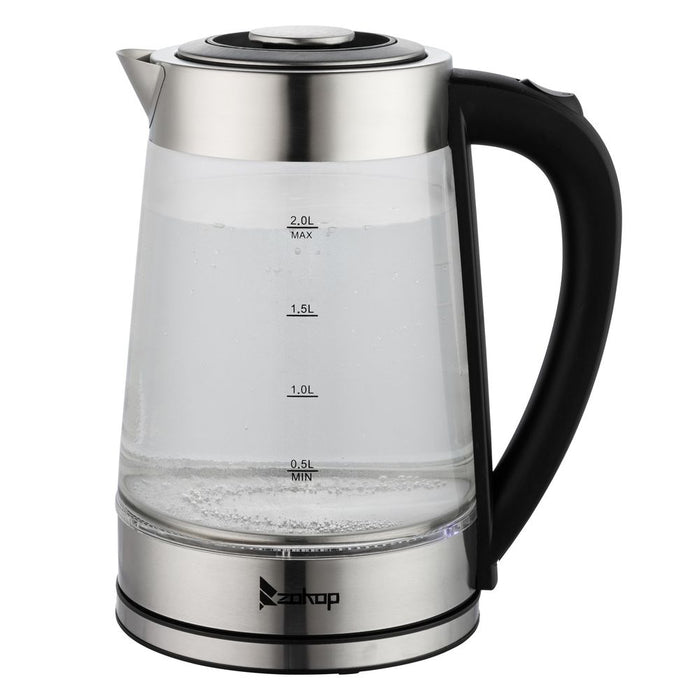 HD-250 220V 2000W 2L Blue Glass Electric Kettle