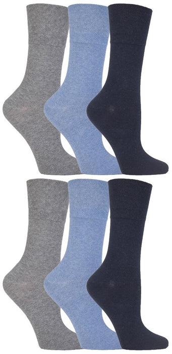 Gentle Grip - Ladies Diabetic Socks - 6 Pairs